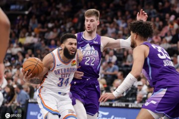 威金斯35+7乔32分 残阵雷霆大胜爵士收获3连胜